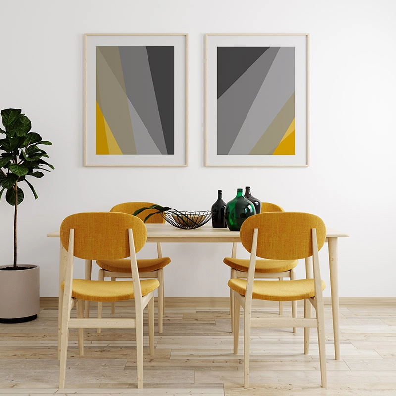 Grey brown and yellow abstract triangle polygon minimalist free ...