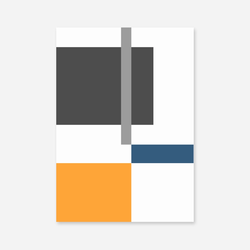 Orange grey and blue rectangles geometric minimalist free downloadable printable wall art, digital print