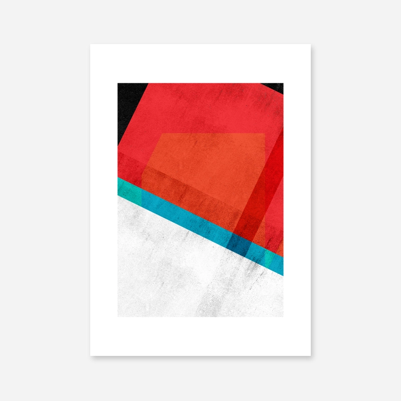 Red teal green blue and black abstract rectangle triangle grunge concrete effect free printable design, digital print