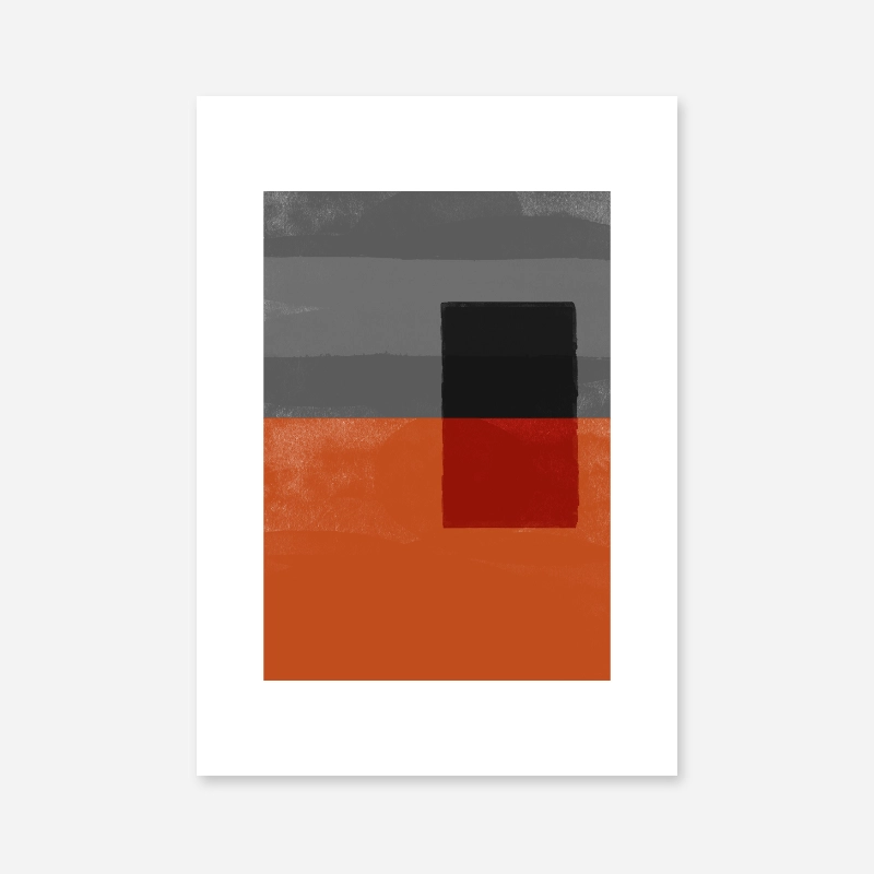 Red and grey abstract watercolour free minimalist downloadable printable wall art design, digital print