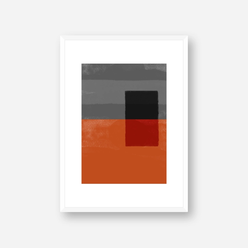 Red and grey abstract watercolour free minimalist downloadable printable wall art design, digital print