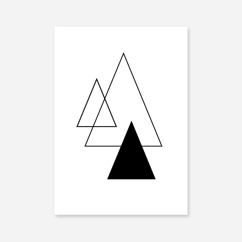 Black triangles scalable minimalist downloadable free wall art design, digital print