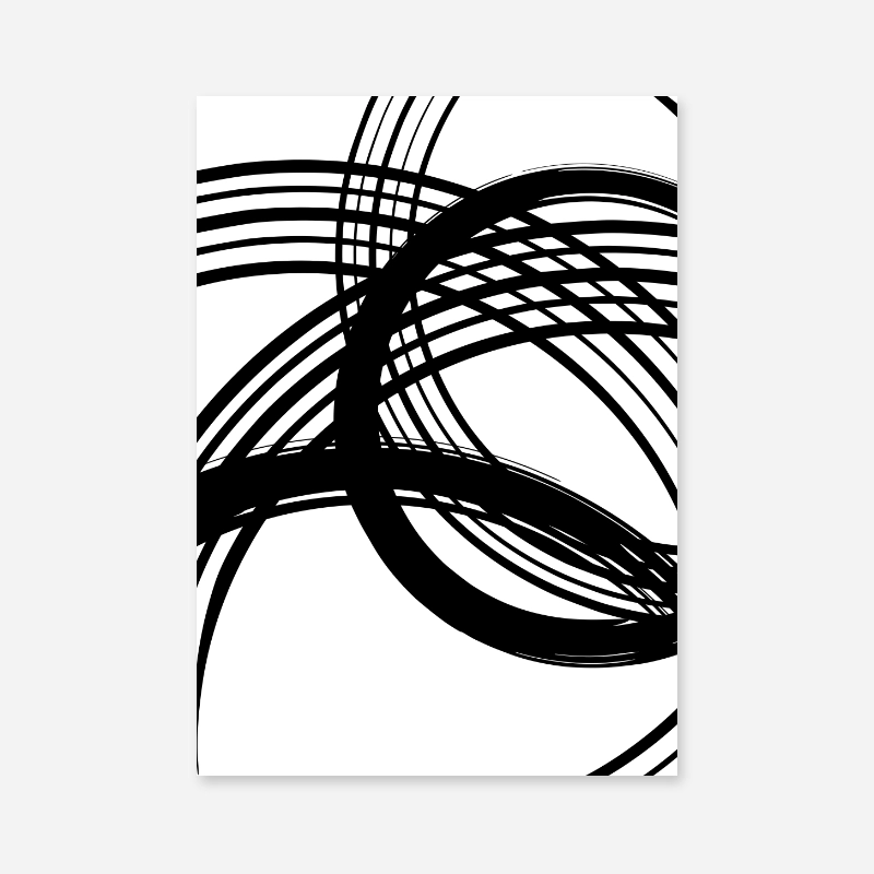 Black and white abstract circles and lines minimalist set of three free downloadable wall art design, digital print