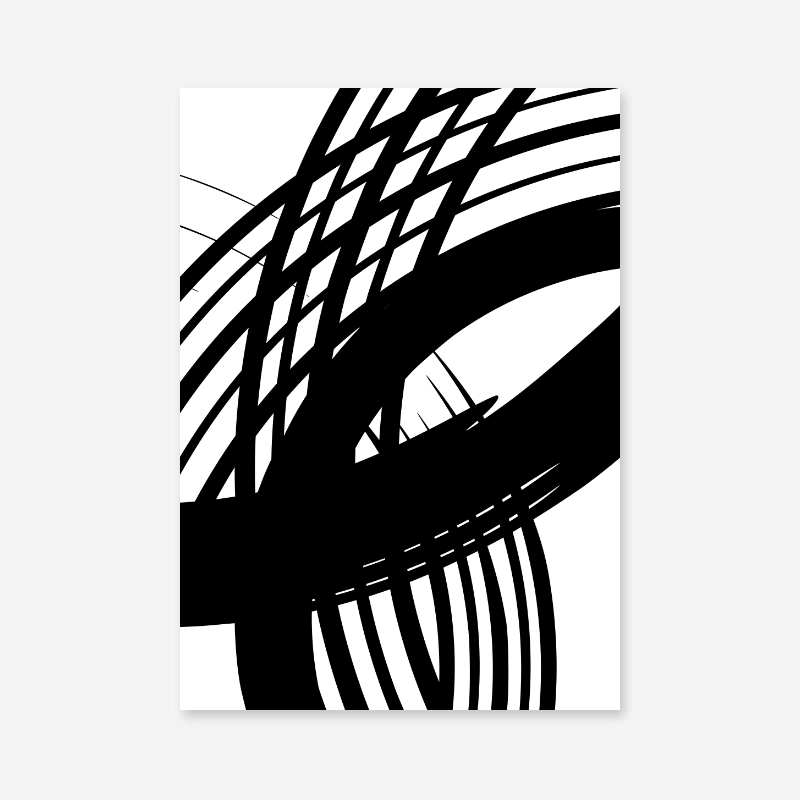 Black and white abstract minimalist scalable free downloadable wall art design, digital print