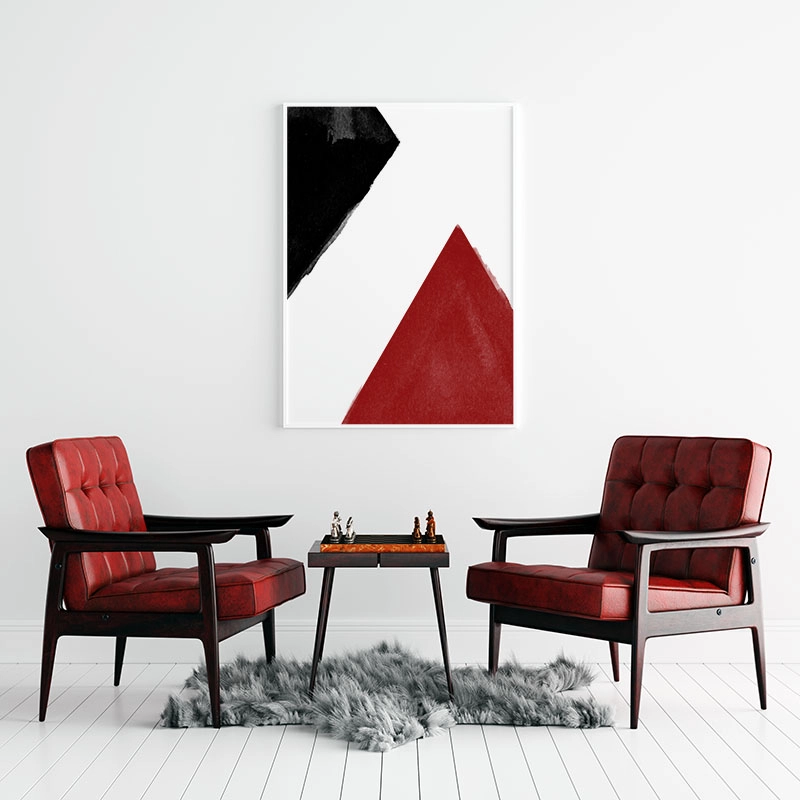 Black and red watercolour abstract downloadable wall art, digital print