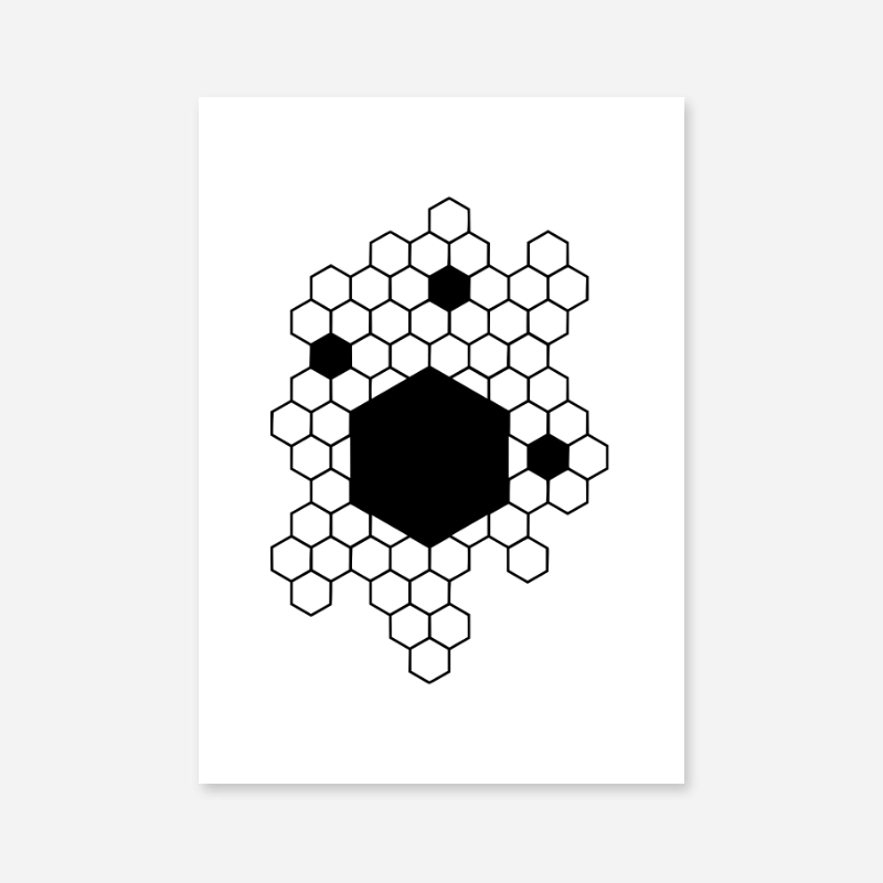 Black hive patterns minimalist downloadable design for wall art print at home, digital print