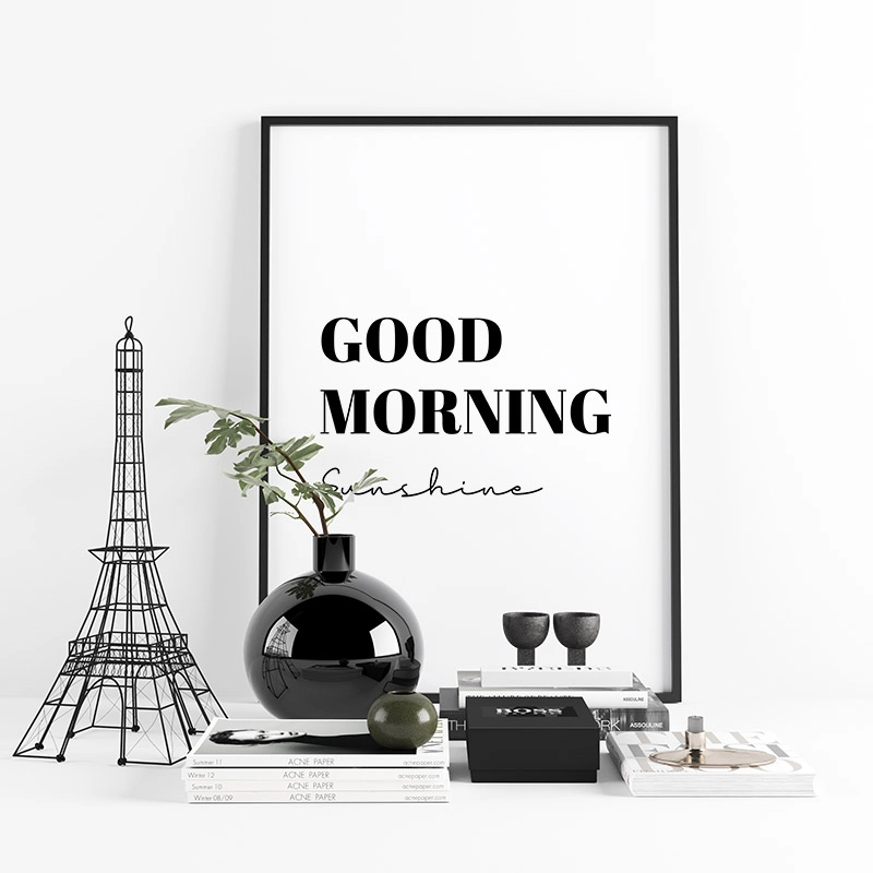 Good morning sunshine typography downloadable design, digital print