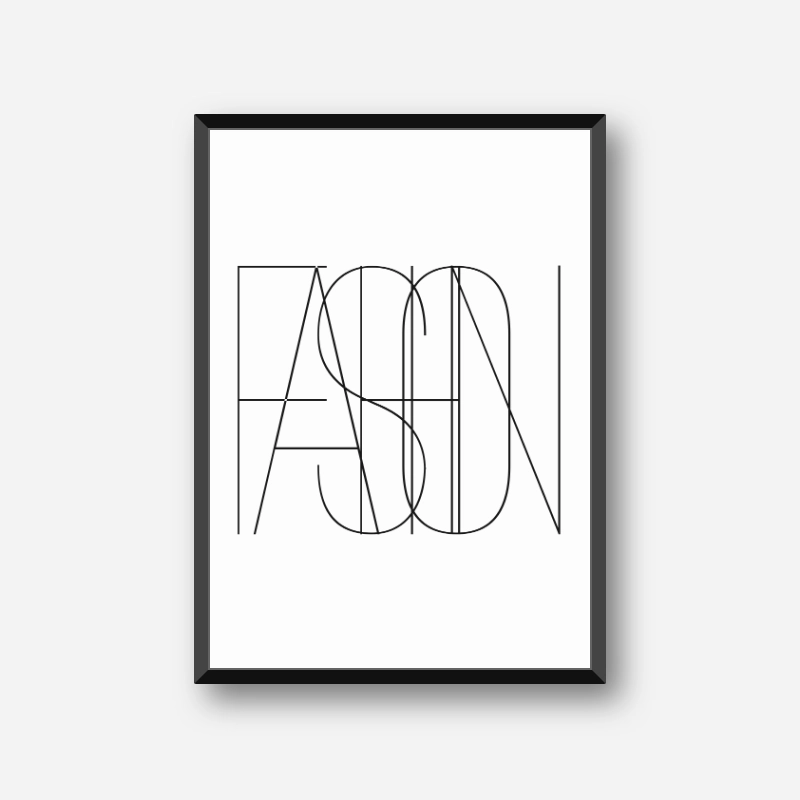 Fashion minimalist typography downloadable wall art design, digital print