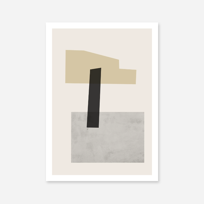 Abstract geometric brown grey neutral colour digital print for download and print at home