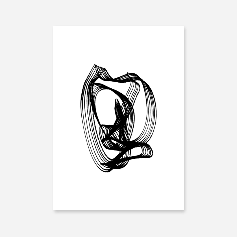 Black and white abstract minimalist free downloadable wall art design digital print