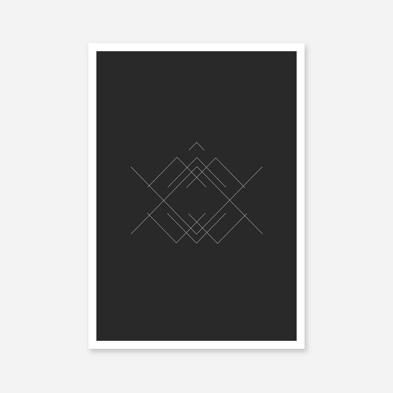 Black and grey crossing lines abstract geometric minimalist printable wall art, digital print