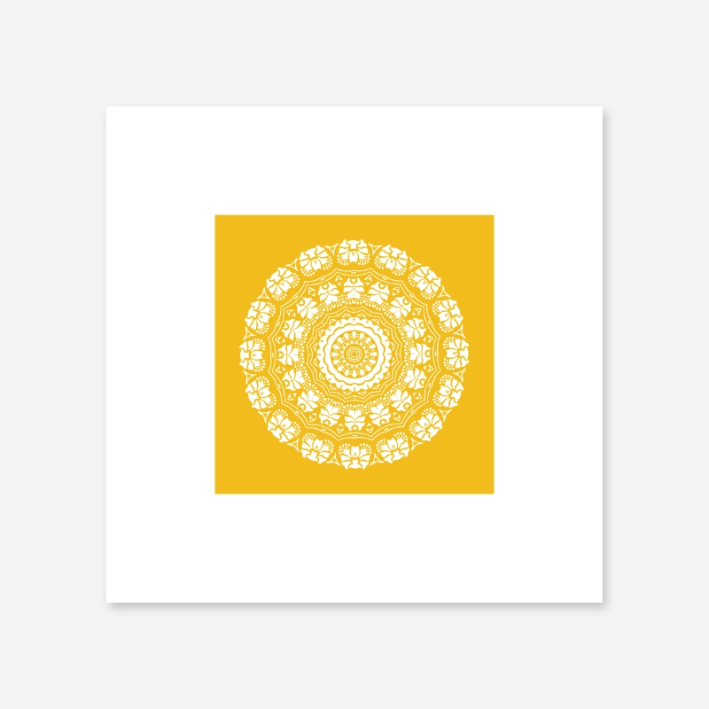 Abstract floral pattern with yellow background minimalist downloadable printable wall art, digital print