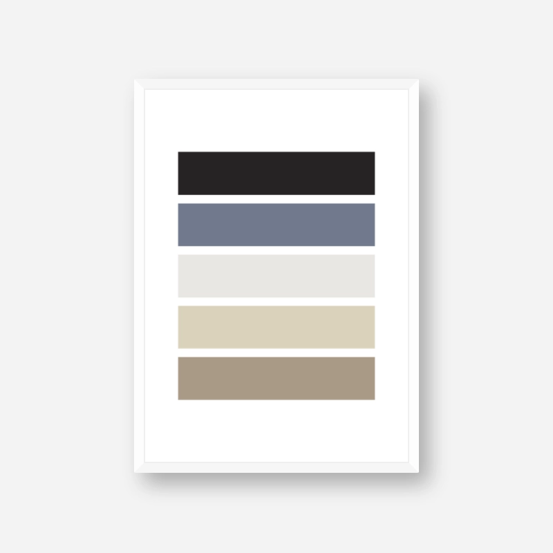 Black blue and brown rectangles geometric Nordic Scandinavian style minimalist free printable wall art, digital print